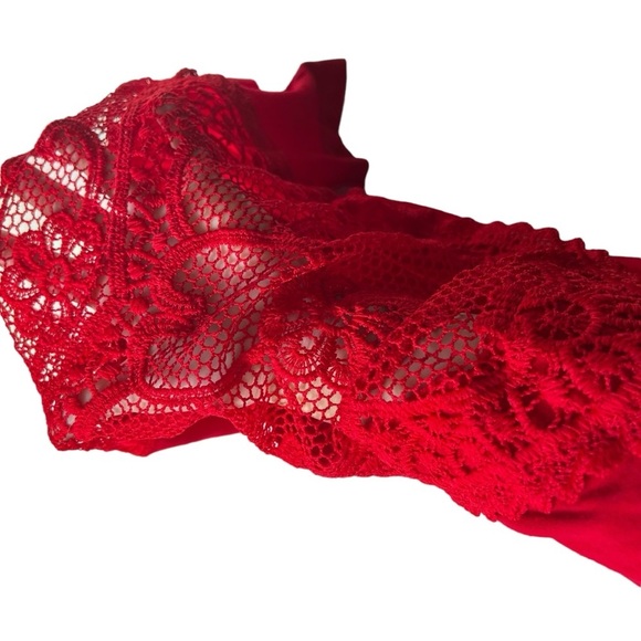 Yitong - Womens Red Knit Open Back Top Sz. Sm/Md. - Picture 8 of 8